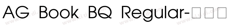 AG Book BQ Regular字体转换